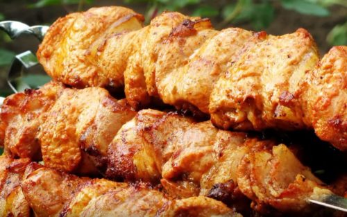 Шашлык из индейки с лимоном