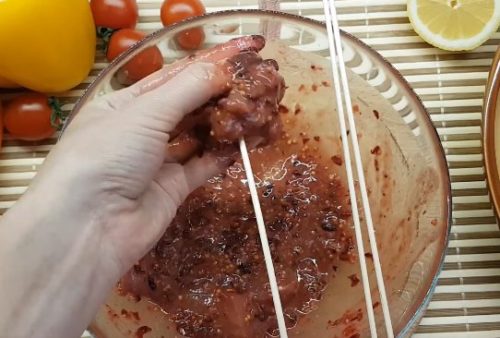 Шашлык из индейки в клюквенно-медовом маринаде