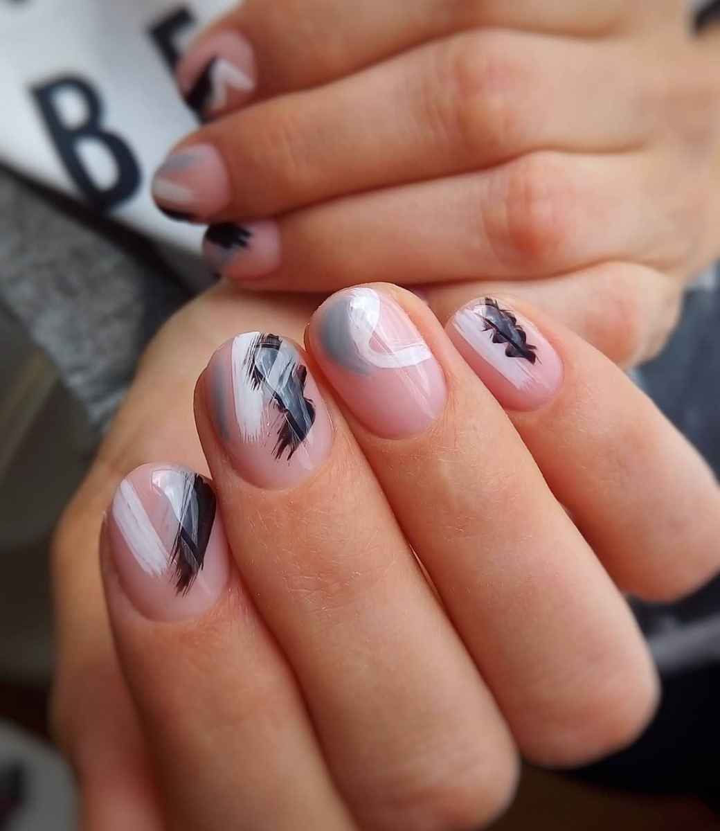 Мазки для маникюра фото_28