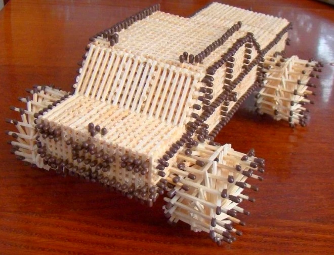 Внедорожники из спичек