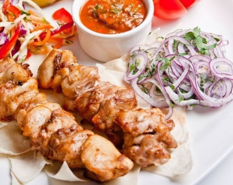 шашлык из индейки на кефире в кефире