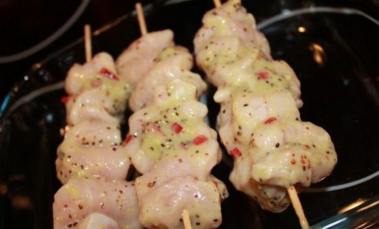 шашлык из индейки с киви