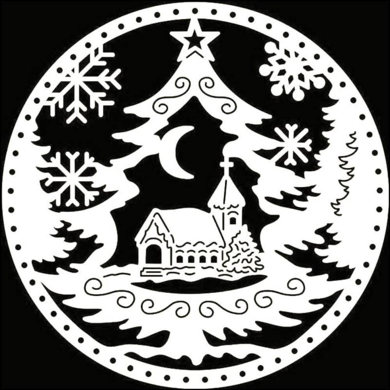 Новогодние вытынанки на окна 2024: ТОП-333 шаблона (+техника вырезания)
